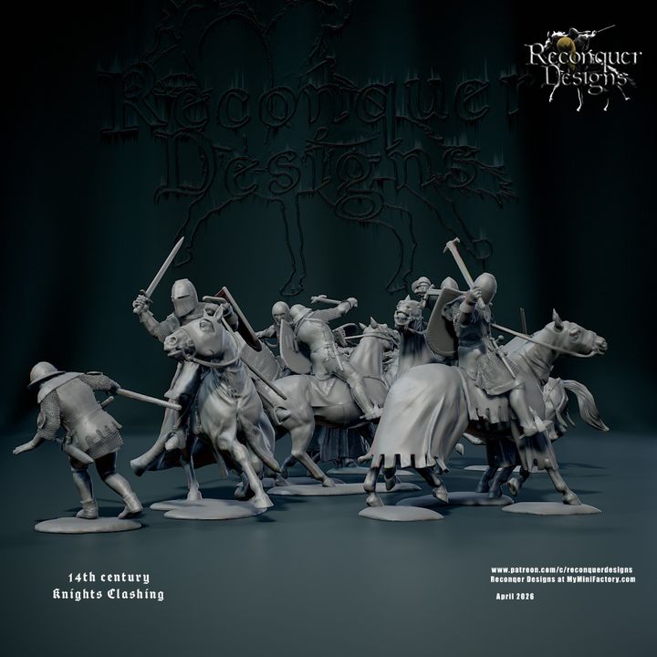 14th C Knights Clashing