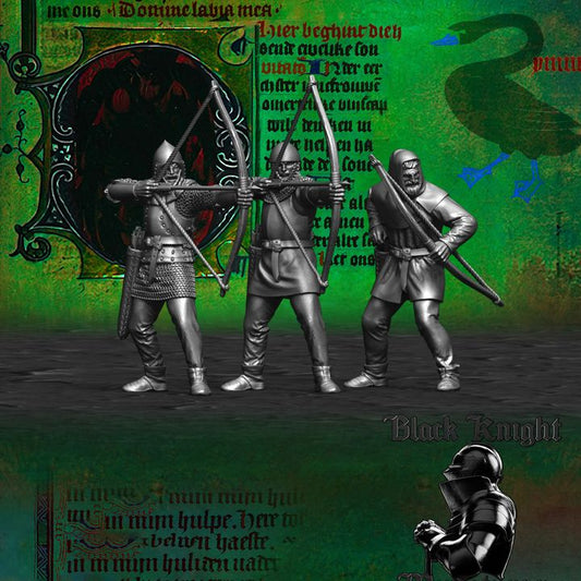 Ranged battle crew with bows by Black Knight Miniatures
