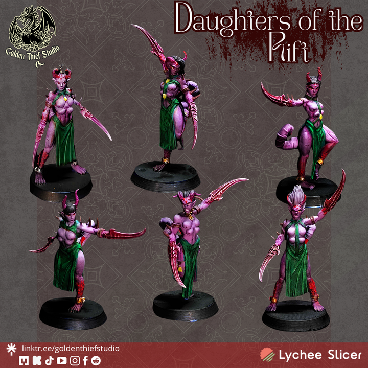 Daughters of the Rift – Corrupted Daemonic Miniatures by Golden Thief Studio