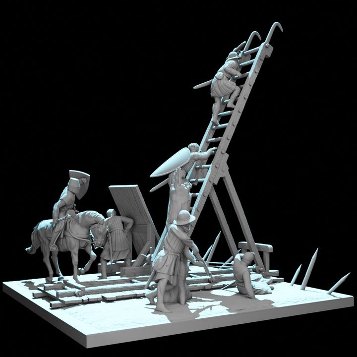 Castle Siege Assault Diorama – August Tribe Set