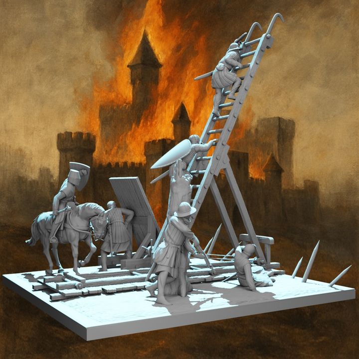 Castle Siege Assault Diorama – August Tribe Set