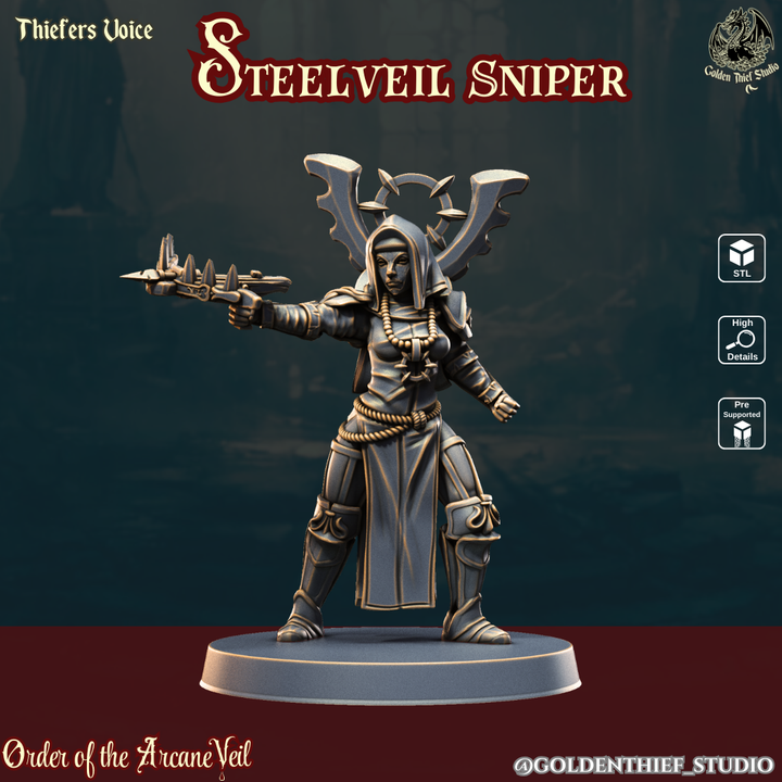 Guardians of Crimson Tears – Grimdark Cursed Nuns Miniatures by Golden Thief Studio