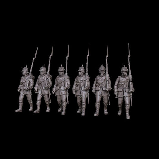 Prussian Foot Guards-Regiment in Marching-Poses in Full Kit by Styriwar