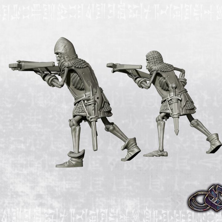 "Revived crossbowmen – 14th century" by Ezipion miniatures