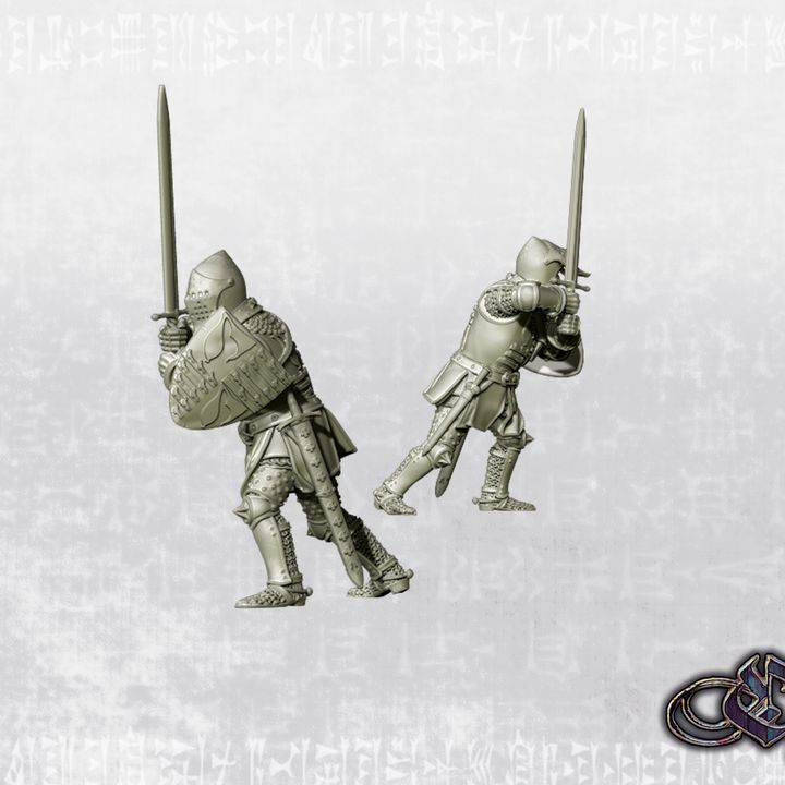 "Laurence Hastingson foot & Great Sword - 14th century" by Ezipion miniatures