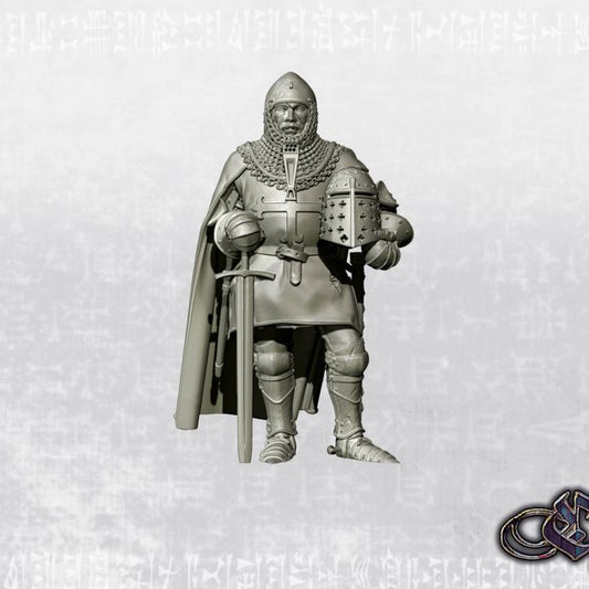 "Iberian Crusader veteran on foot -crusader & lay versions- 14th century" by Ezipion miniatures