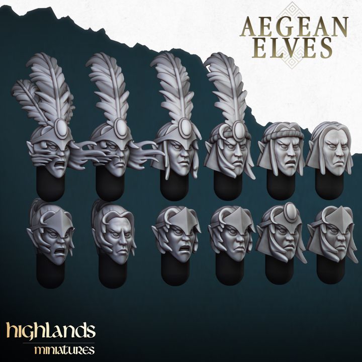 Aegean Elves Archers by Highlands Miniatures