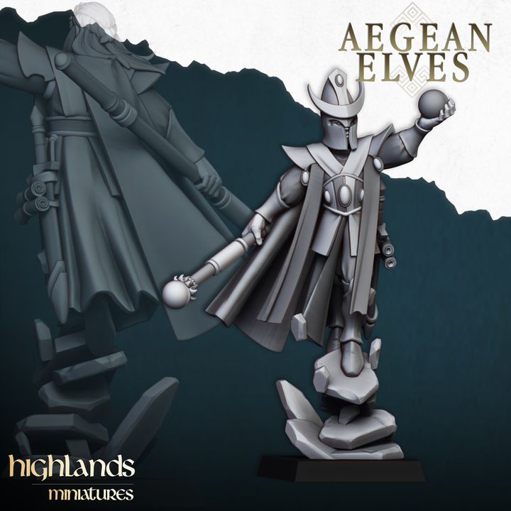 Aegean Elf Mage by Highlands Miniatures