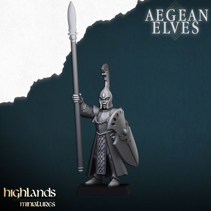 Aegean Elves Spearmen by Highlands Miniatures