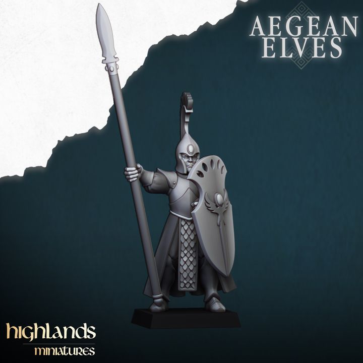 Aegean Elves Spearmen by Highlands Miniatures