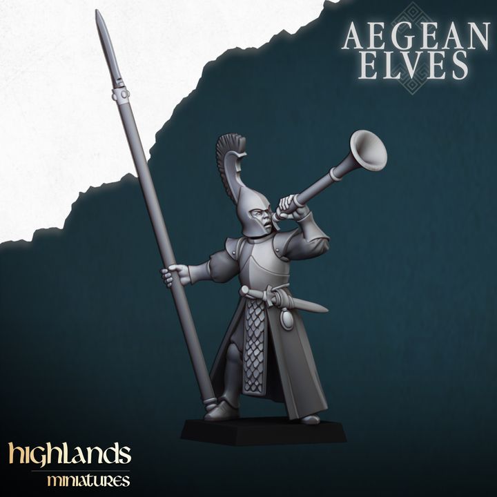 Aegean Elves Spearmen by Highlands Miniatures