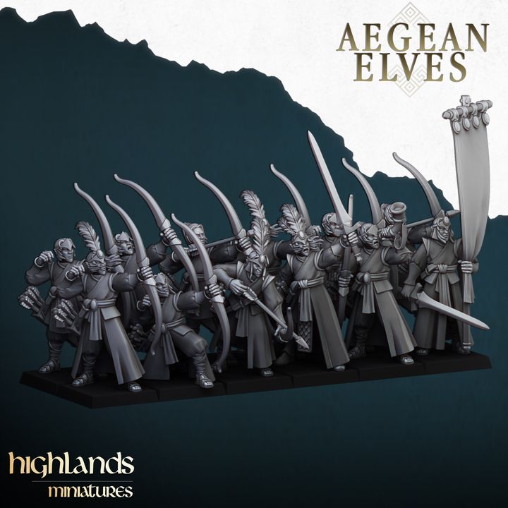 Aegean Elves Archers by Highlands Miniatures