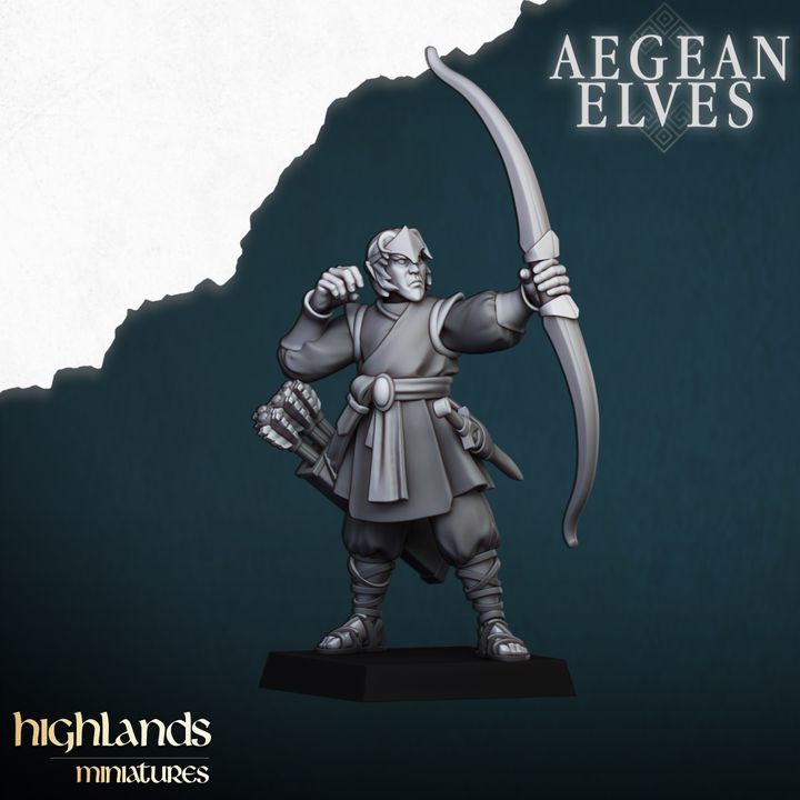 Aegean Elves Archers by Highlands Miniatures