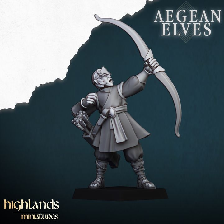 Aegean Elves Archers by Highlands Miniatures