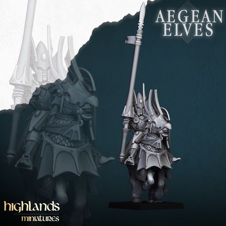 Aegean Elves Mounted Dragons by Highlands Miniatures