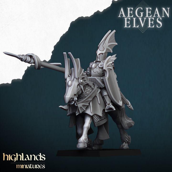 Aegean Elves Mounted Dragons by Highlands Miniatures