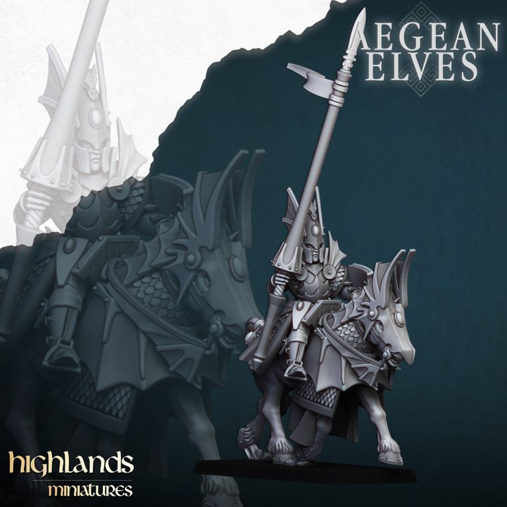 Aegean Elves Mounted Dragons by Highlands Miniatures