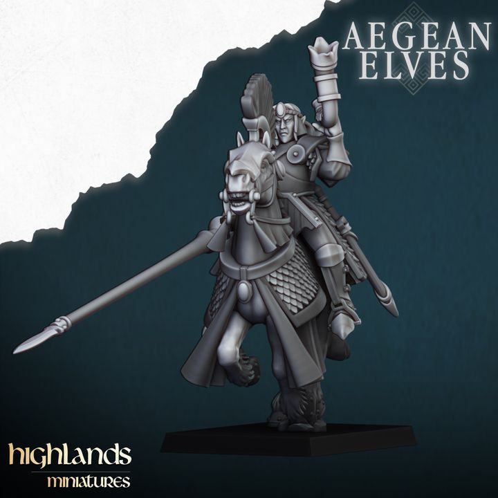 Aegean Elves Mounted Lances by Highlands Miniatures