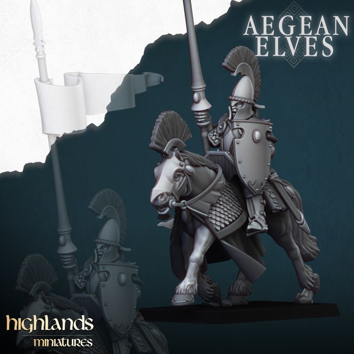 Aegean Elves Mounted Lances by Highlands Miniatures