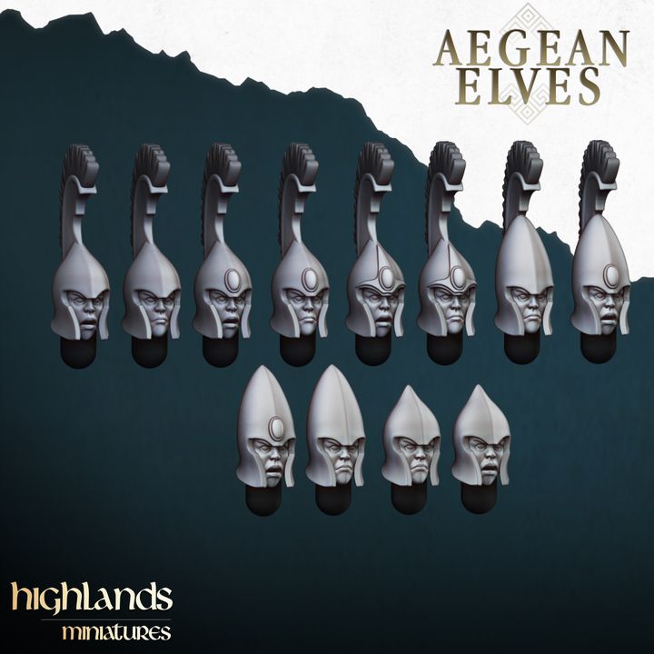 Aegean Elves Spearmen by Highlands Miniatures