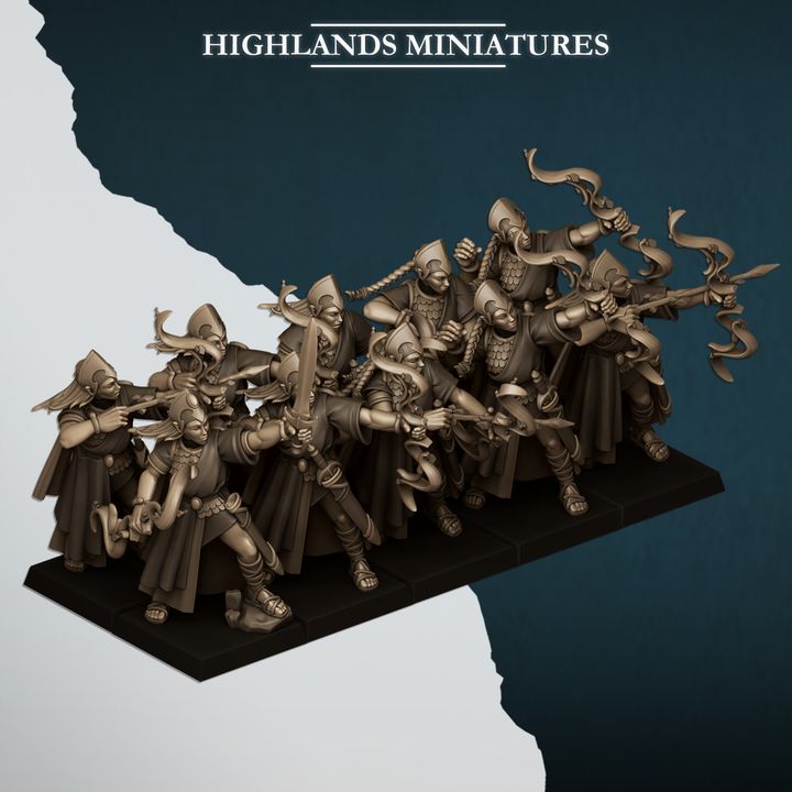 Aegean Maids with Bows by Highlands Miniatures