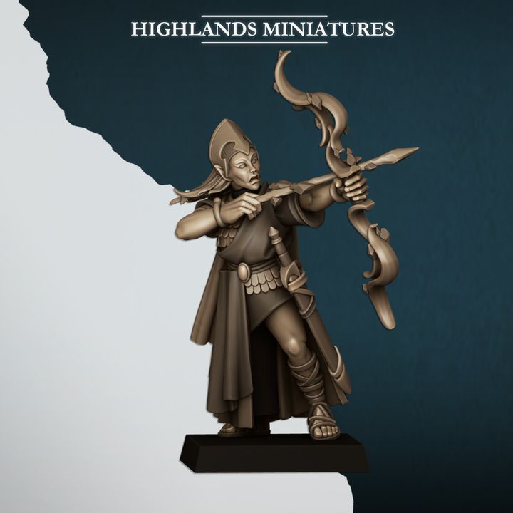Aegean Maids with Bows by Highlands Miniatures