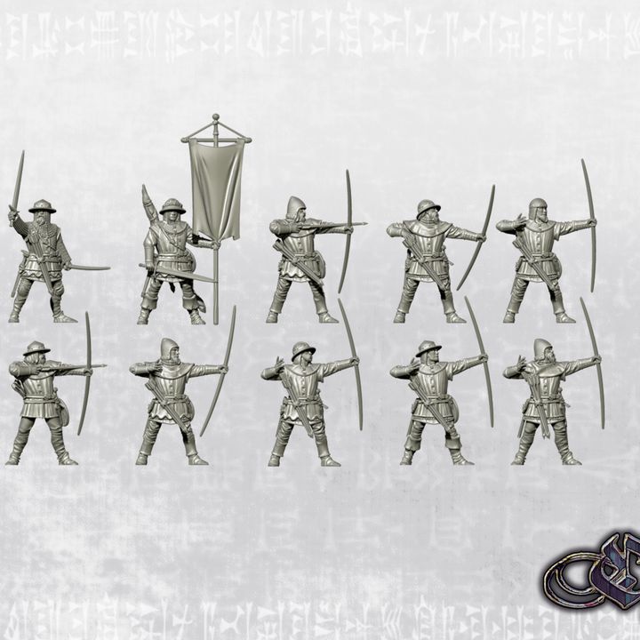 Bowmen - West - 14th Century - Complete Regiment.