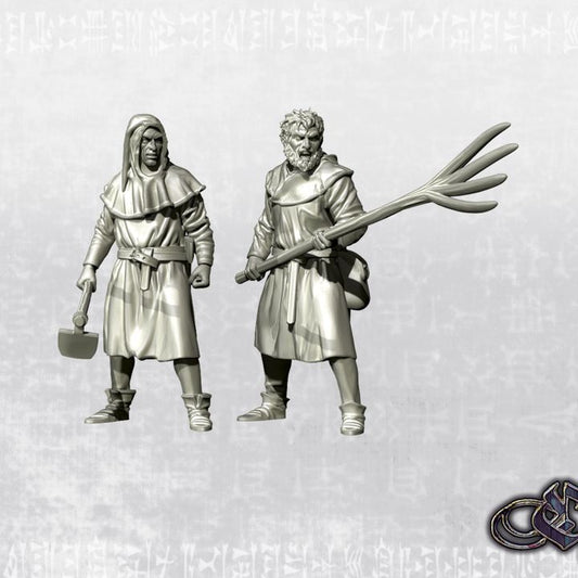 "Peasants-in-arms" by Ezipion miniatures.