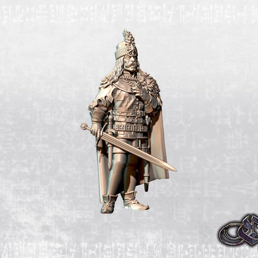 "Vlad Tepes on foot" by Ezipion miniatures.