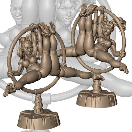 Circus acrobats diorama +NSFW by Menagerie Miniature