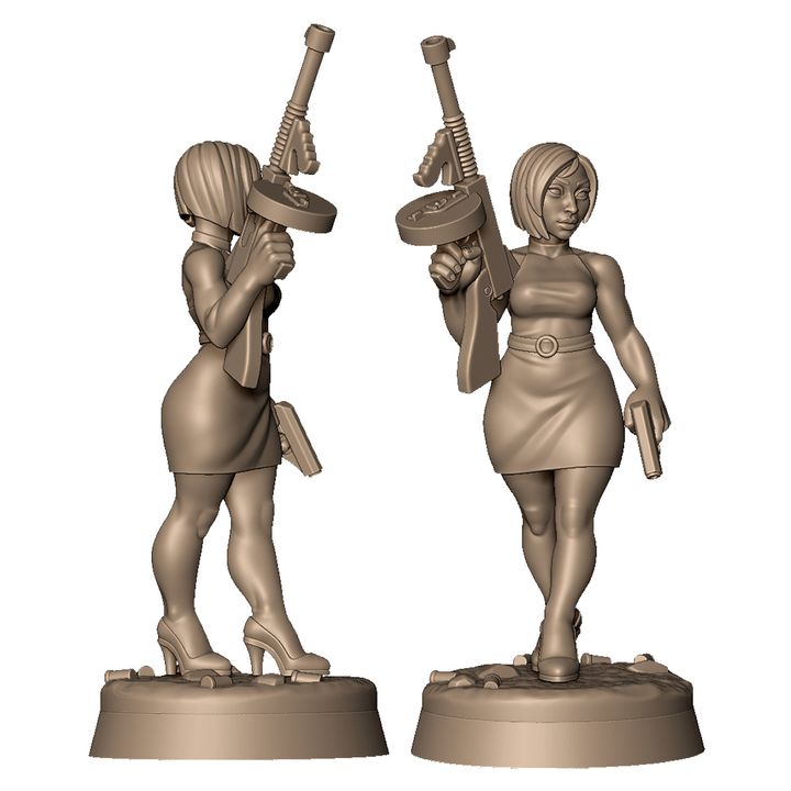 Female zombie fighter with short hair +NSFW by Menagerie Miniature