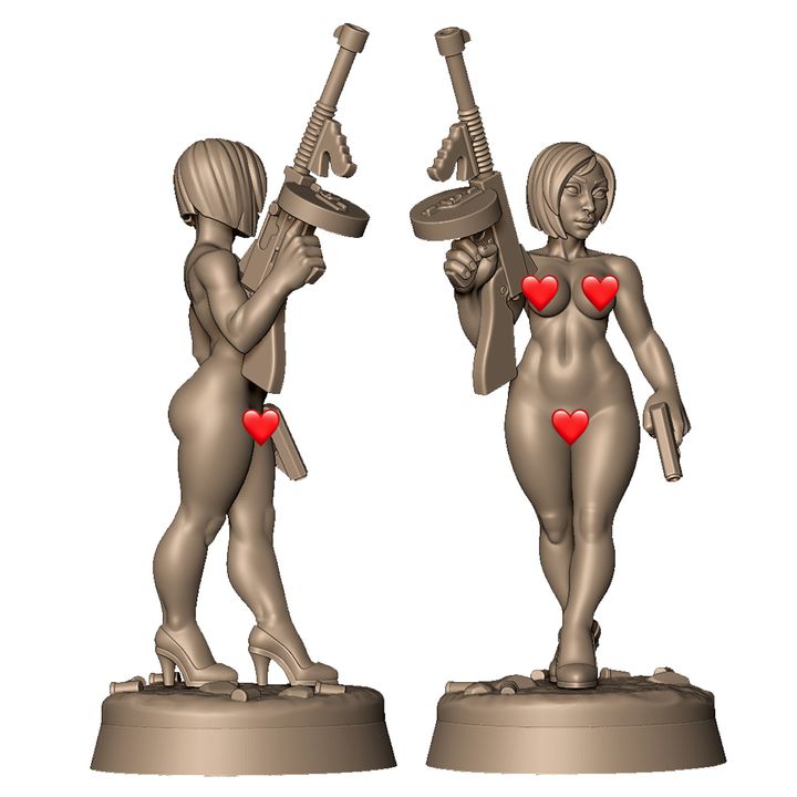 Female zombie fighter with short hair +NSFW by Menagerie Miniature