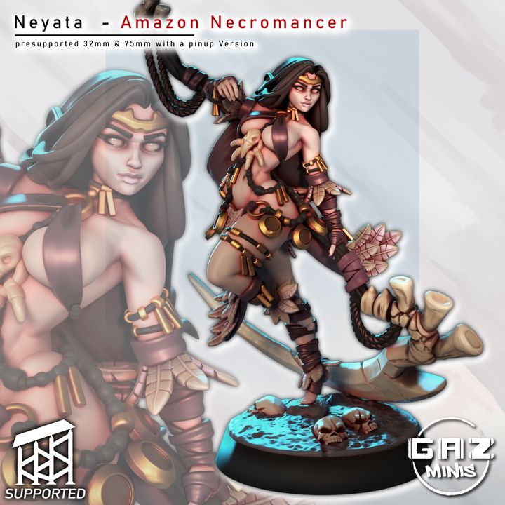 Neyata – Amazon Necromancer by Gaz Minis