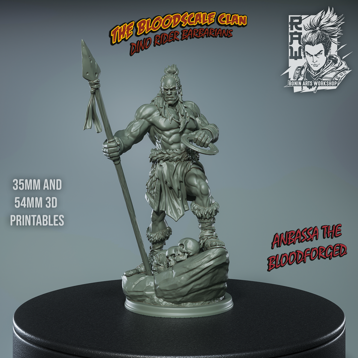 Anbassa The Bloodforged - Human Barbarian by Ronin Arts Workshop