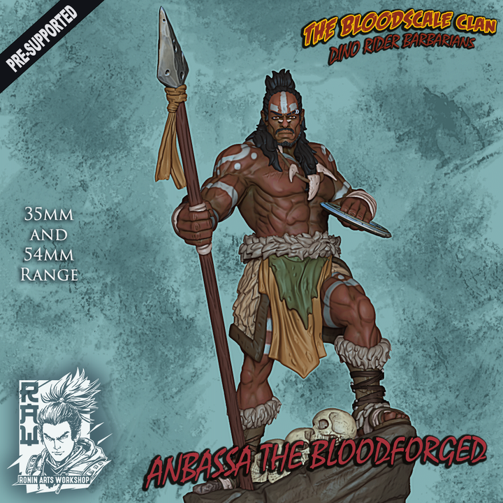Anbassa The Bloodforged - Human Barbarian by Ronin Arts Workshop