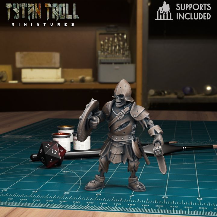 Armoured Skeleton 15 by Tytan Troll Miniatures