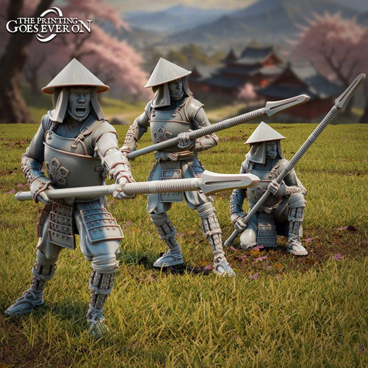 Ashigaru Spearmen by The Printing Goes Ever On