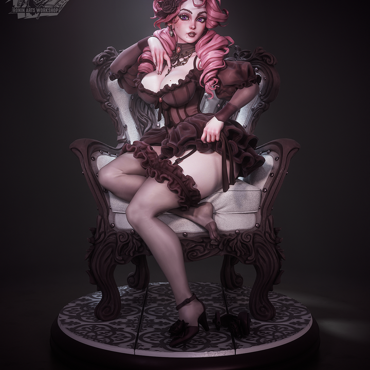 Vampire Aurora - Gothic PinUp Girl by Ronin Arts Workshop