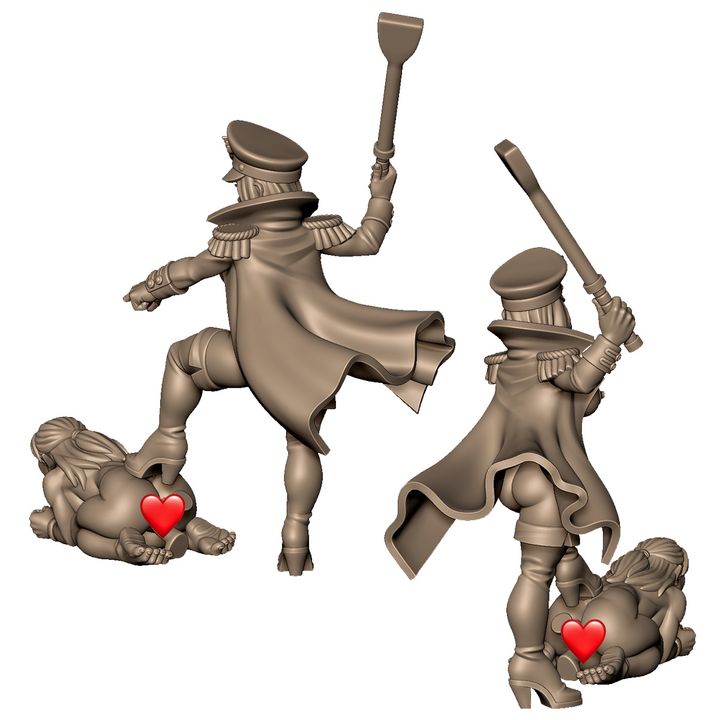 BDSM female in uniform with female elf by Menagerie Miniature (18+)