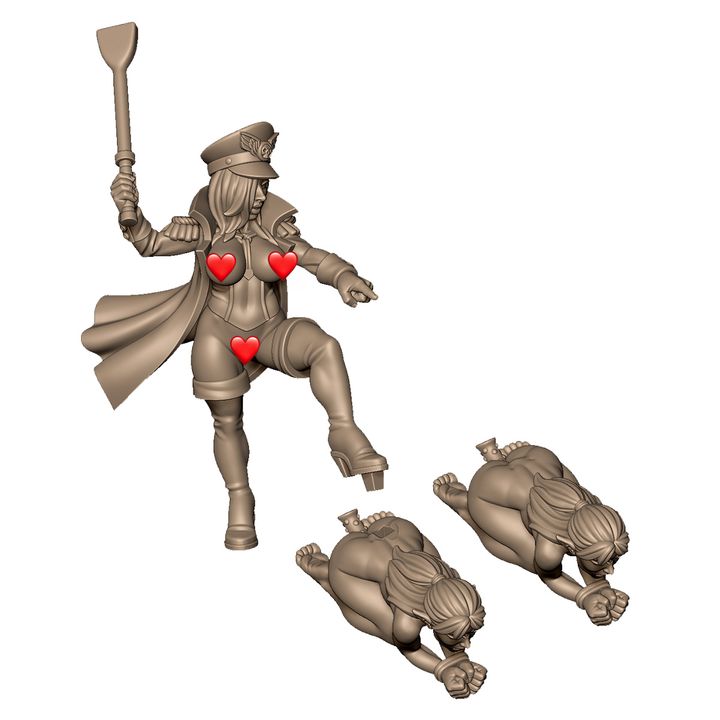 BDSM female in uniform with female elf by Menagerie Miniature (18+)