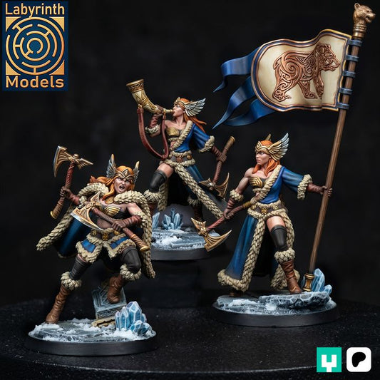 Valkyrie Berserkers Command Group by Labyrinth Models