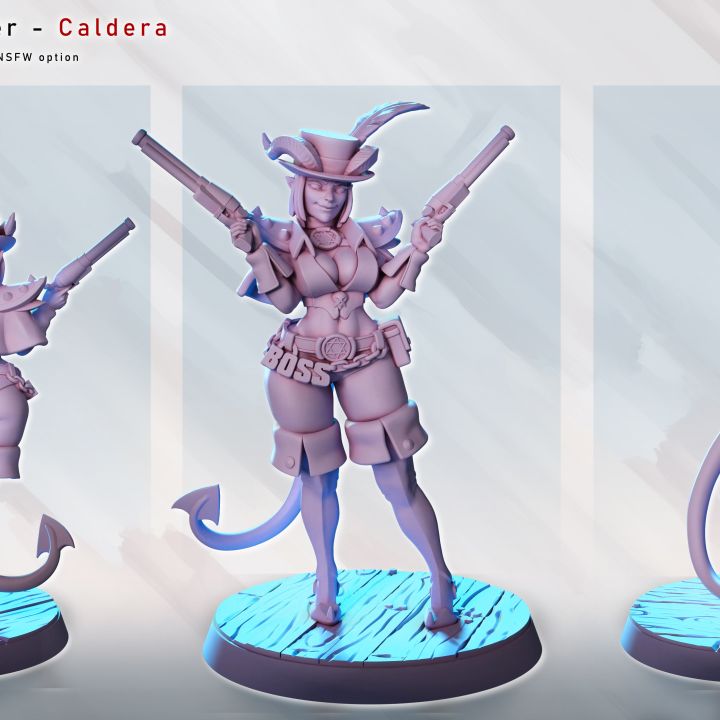 Boss Caldera – Tiefling Gunslinger by Gaz Minis