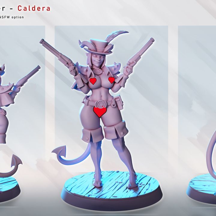 Boss Caldera – Tiefling Gunslinger by Gaz Minis