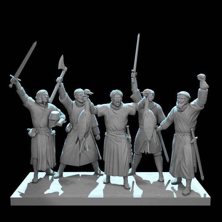 "By These Swans" – Medieval Scottish Warriors Scene