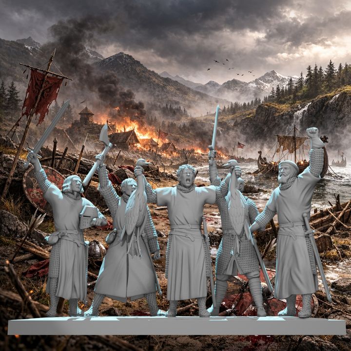 "By These Swans" – Medieval Scottish Warriors Scene