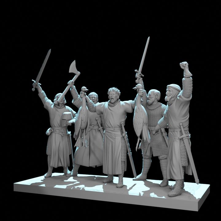 "By These Swans" – Medieval Scottish Warriors Scene