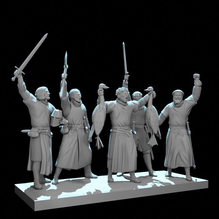 "By These Swans" – Medieval Scottish Warriors Scene