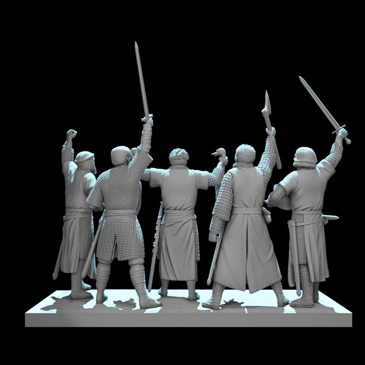 "By These Swans" – Medieval Scottish Warriors Scene
