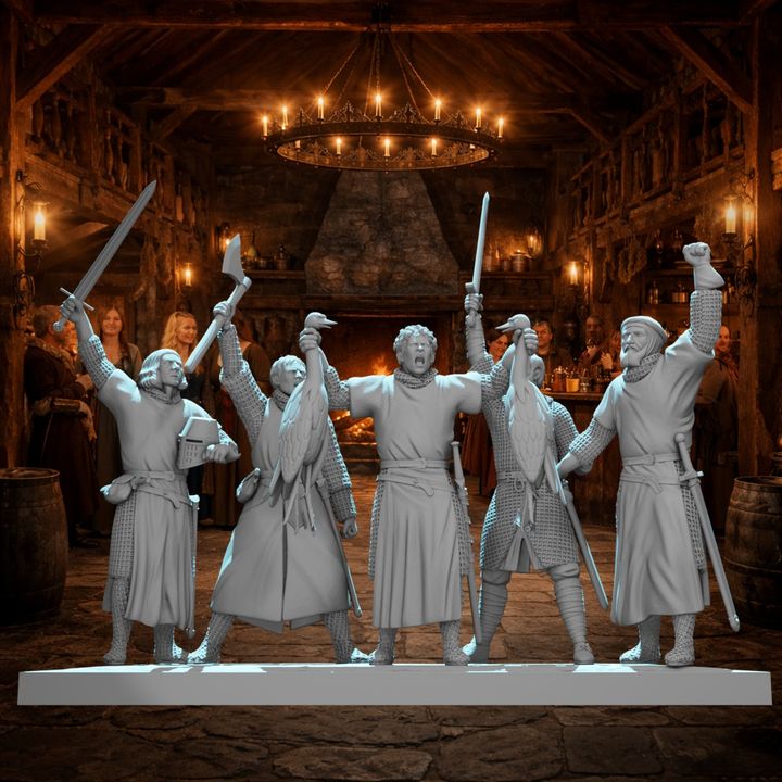 "By These Swans" – Medieval Scottish Warriors Scene