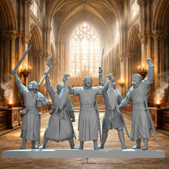"By These Swans" – Medieval Scottish Warriors Scene